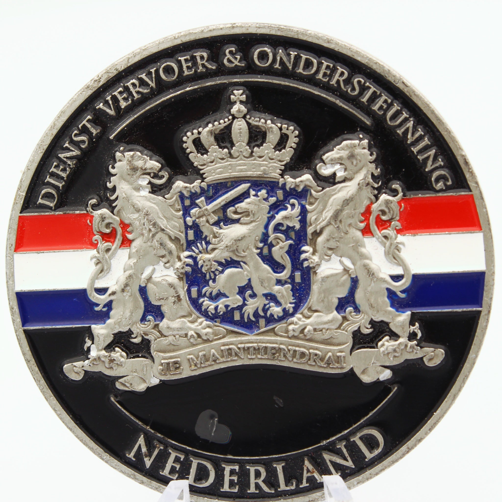Dutch Transport & Support Service "Dienst Vervoer & Ondersteuning" Challenge Coin 2" Copper - Pre-Owned