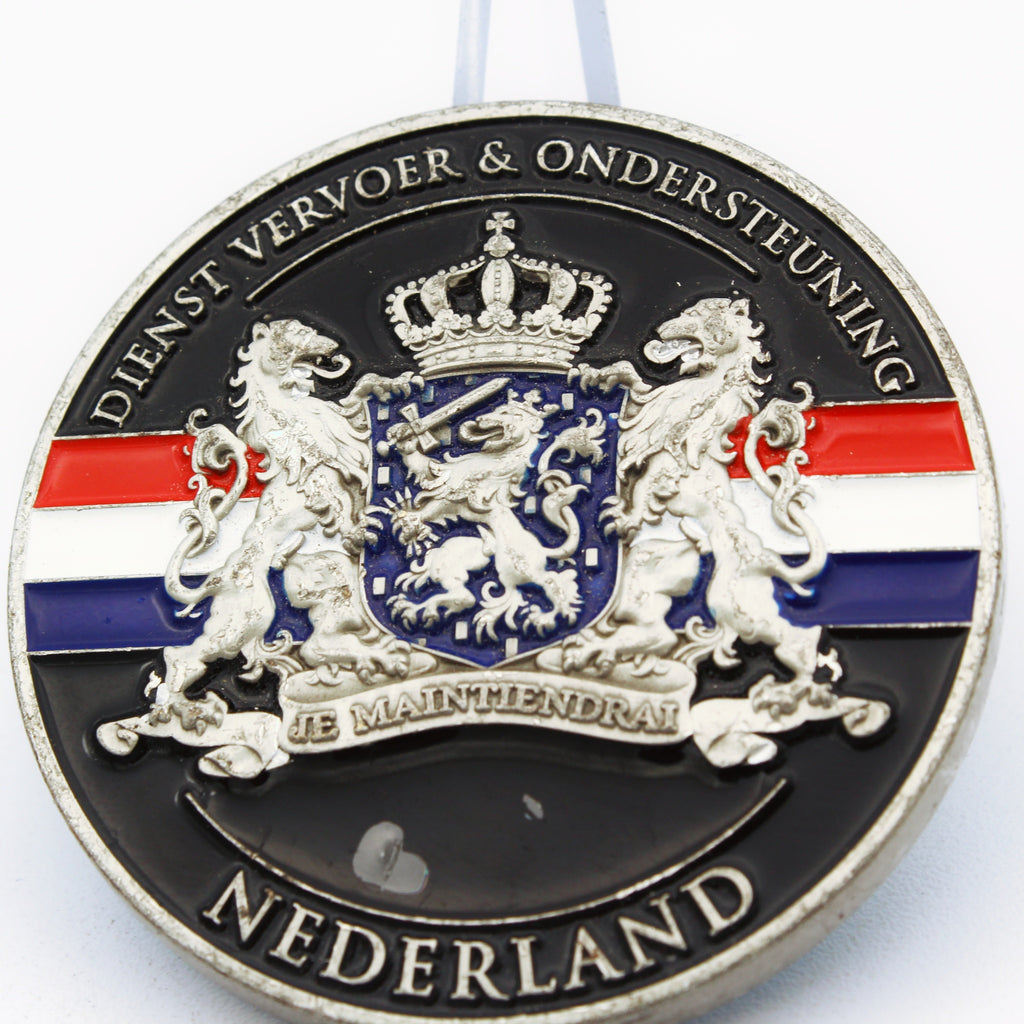 Dutch Transport & Support Service "Dienst Vervoer & Ondersteuning" Challenge Coin 2" Copper - Pre-Owned