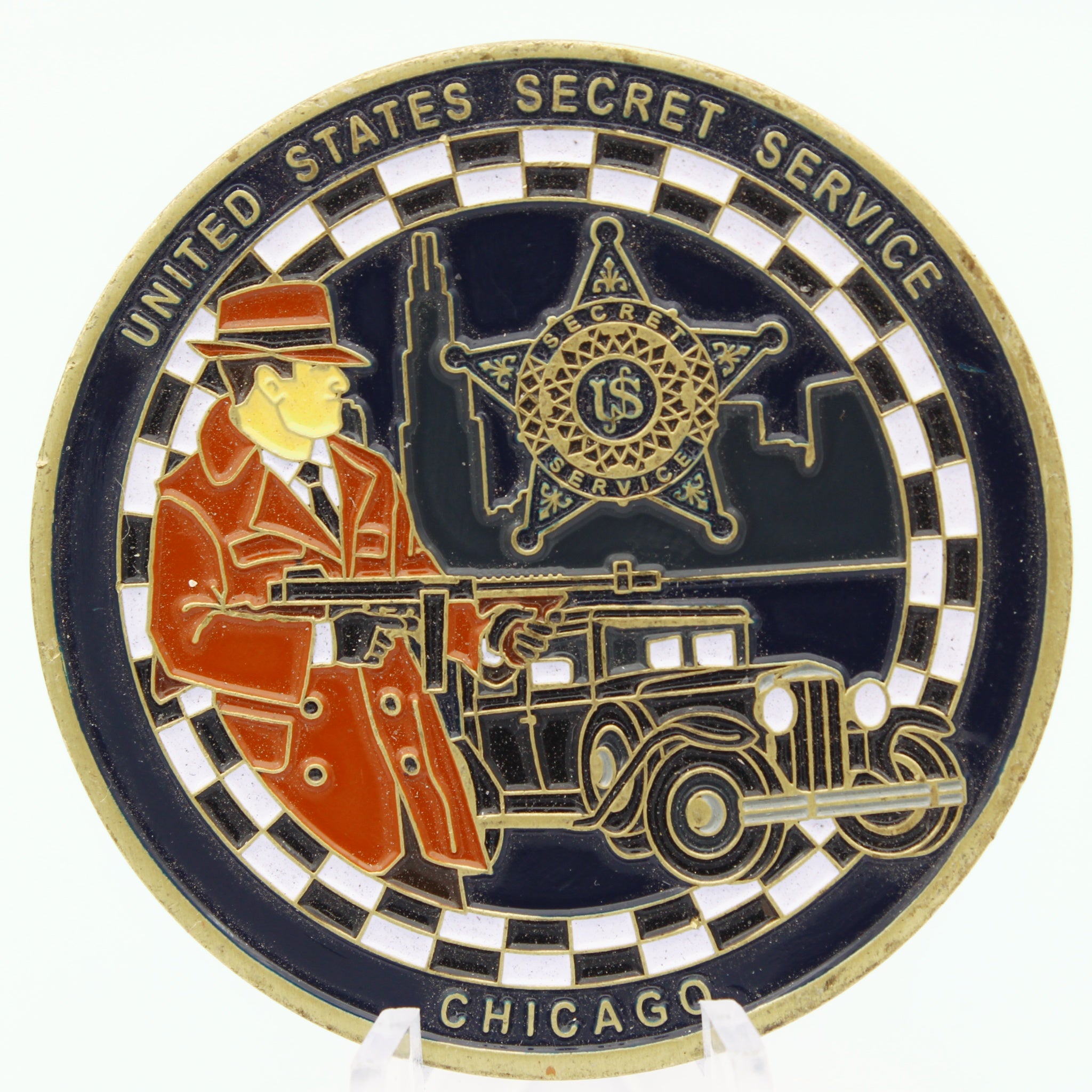 US Secret Service Chicago Office Vintage Style Challenge Coin – 2 Inch Copper