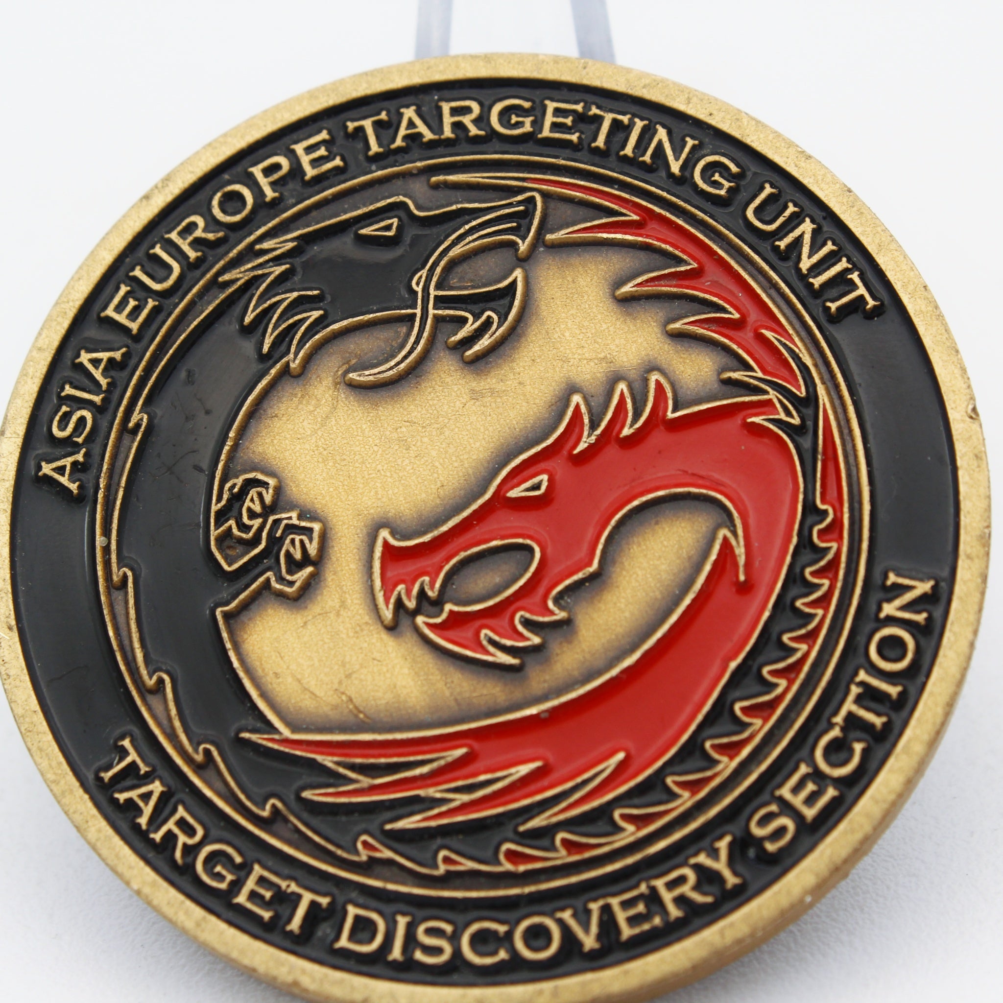 FBI Counterterrorism Division Asia Europe Targeting Unit Challenge Coin 1.75" Copper - Pre-Owned