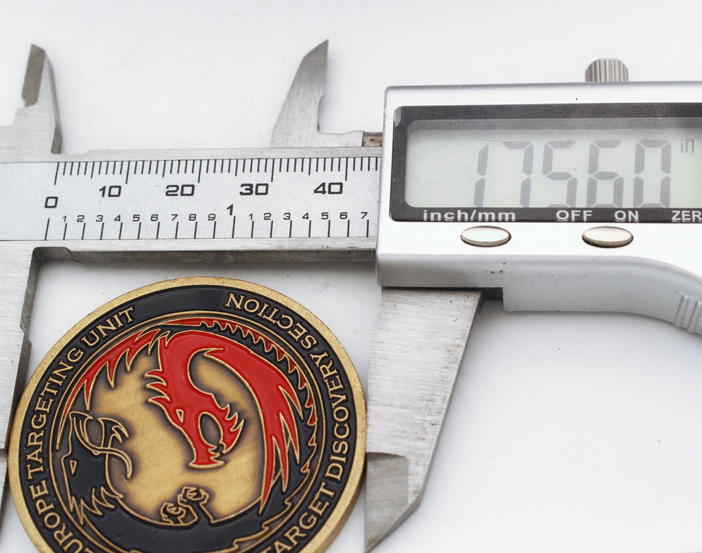 FBI Counterterrorism Division Asia Europe Targeting Unit Challenge Coin 1.75" Copper - Pre-Owned