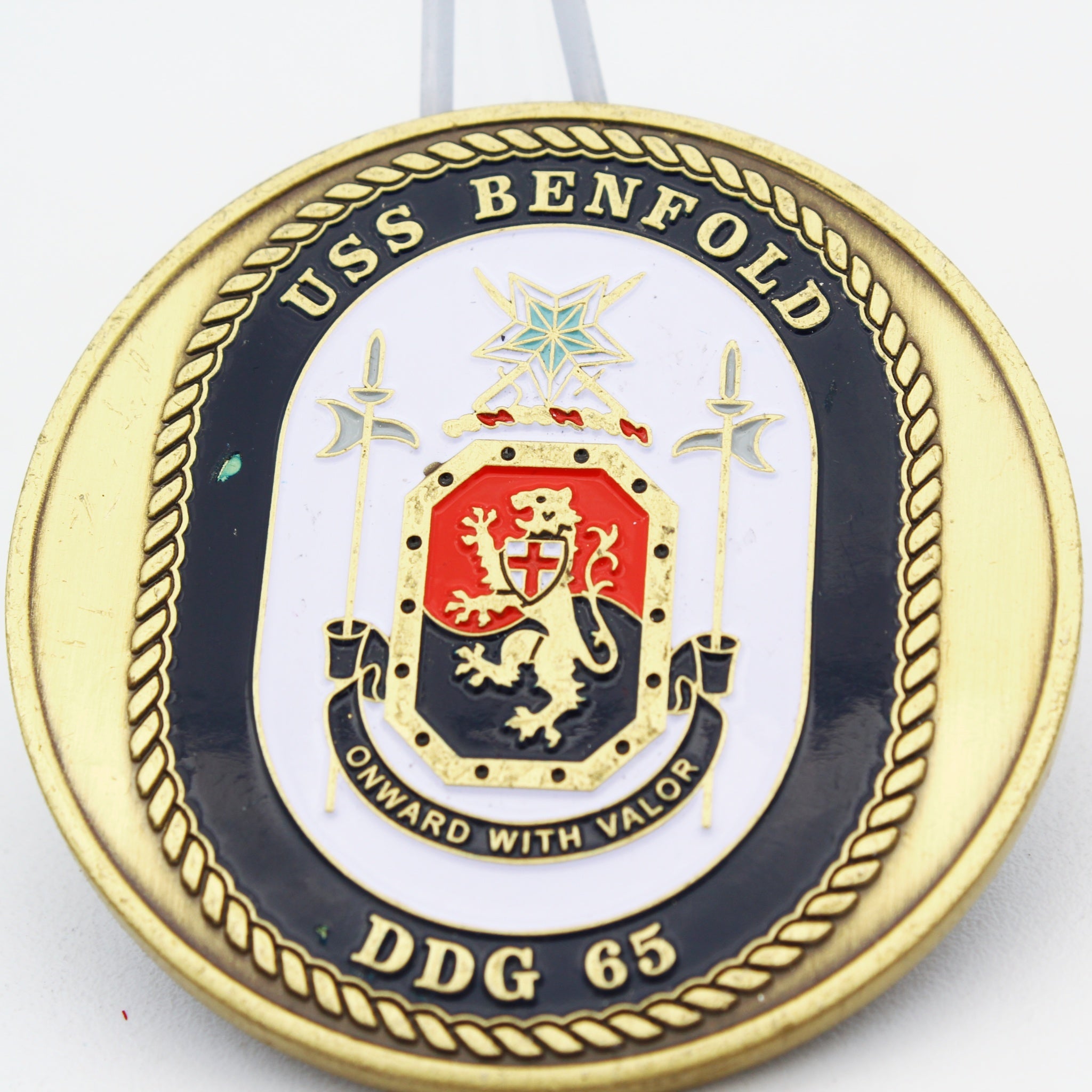 USS Benfold DDG-65 Commanding Officer Challenge Coin – 2 Inch Bronze - Pre-Owned