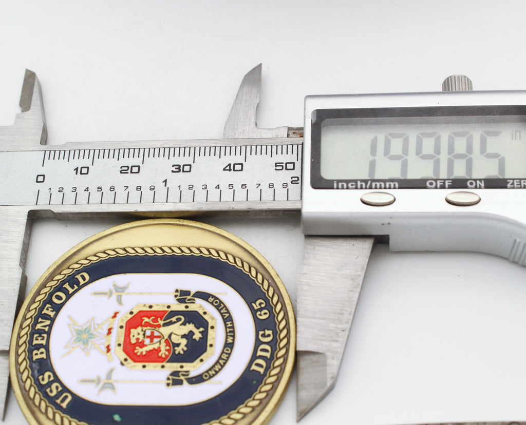 USS Benfold DDG-65 Commanding Officer Challenge Coin – 2 Inch Bronze - Pre-Owned