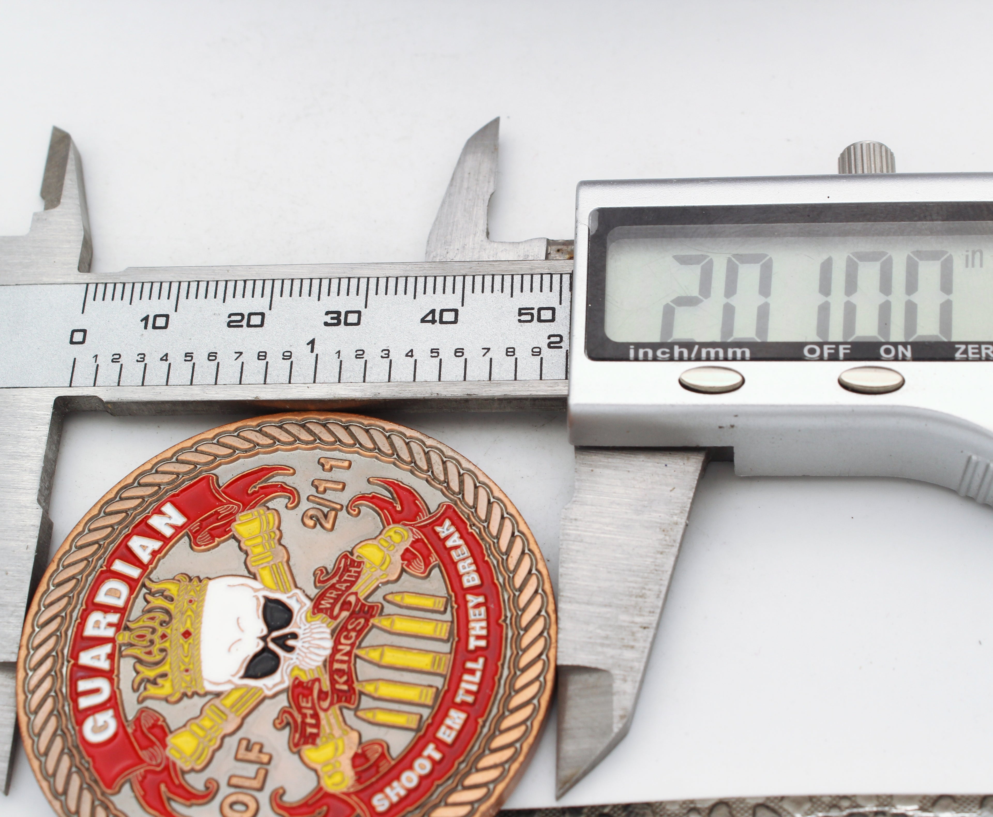 USMC Marine Corps 2nd Battalion, 11th Marines "Golf" Challenge Coin – 2" Copper - Pre-Owned