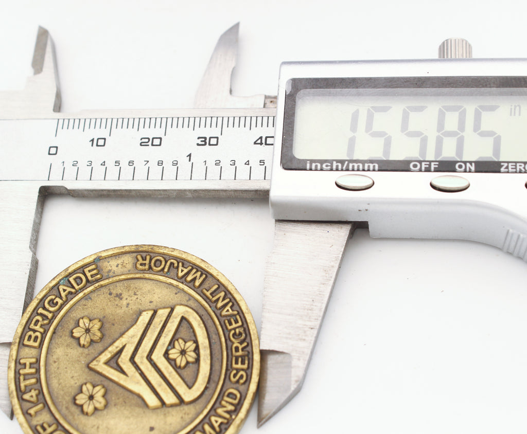 JGSDF 14th Brigade Command Sergeant Major Challenge Coin 1.55" | Japan GSDF Bronze - Pre-Owned