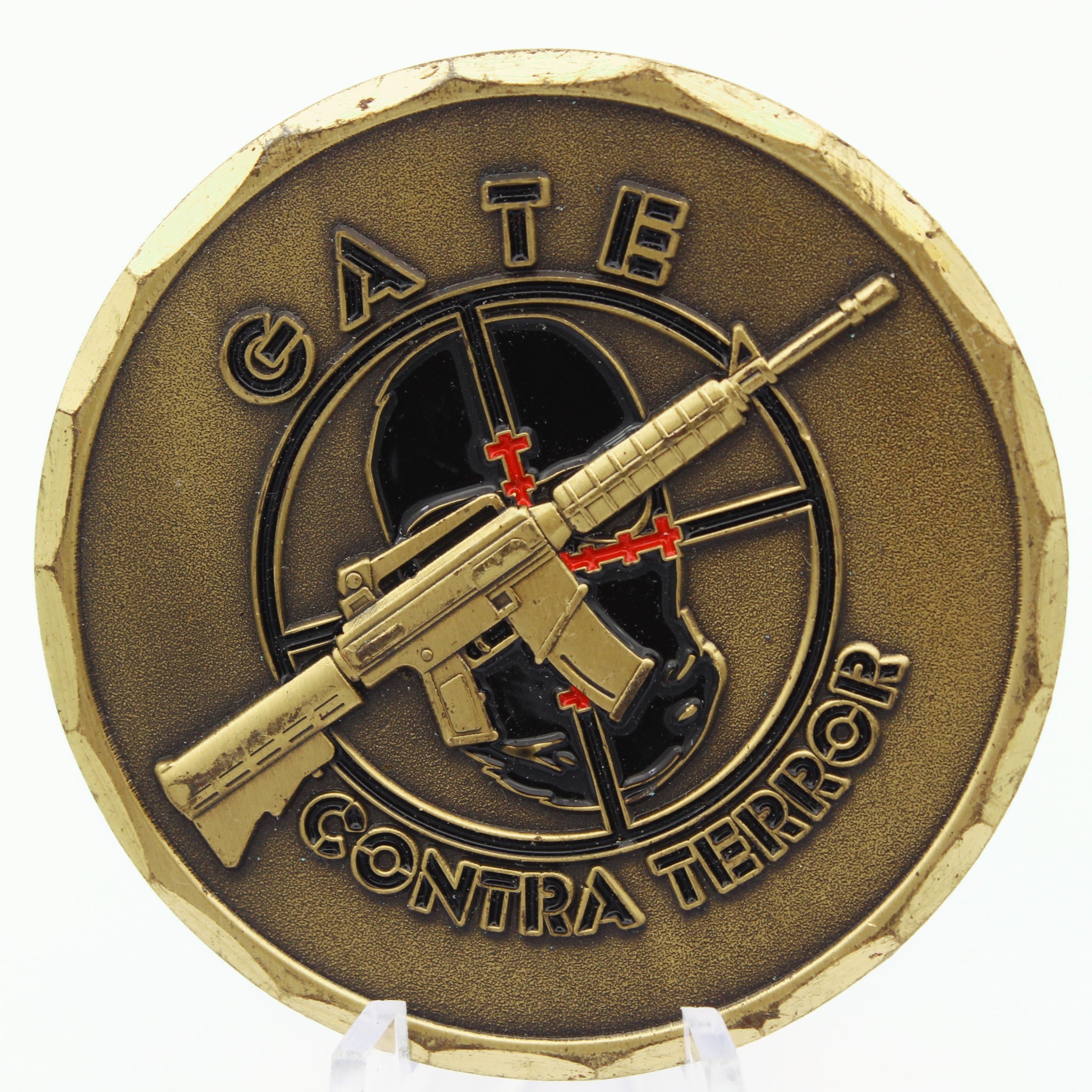 Brazil GATE Contra Terror Tactical Special Actions Challenge Coin 2" - Pre-Owned