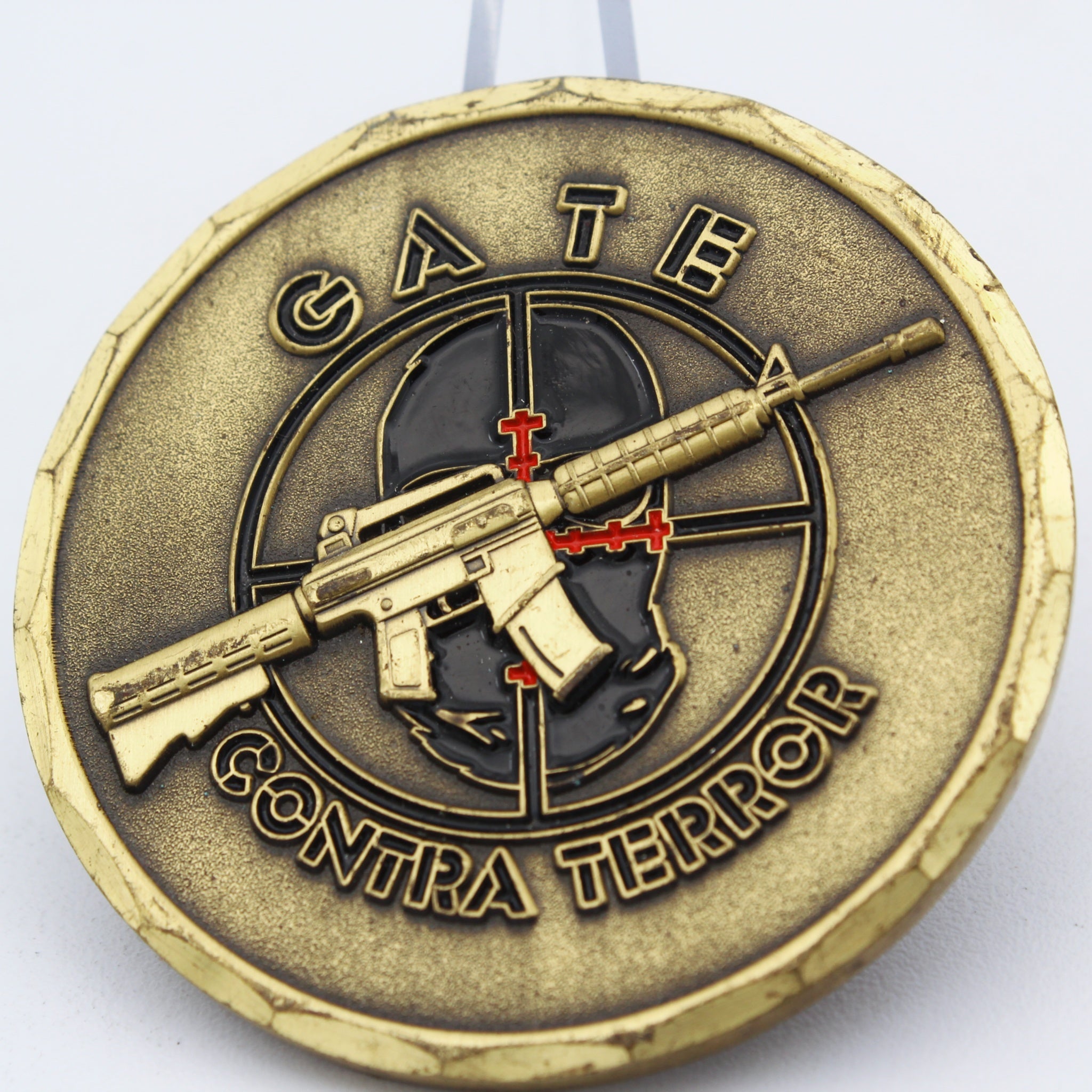 Brazil GATE Contra Terror Tactical Special Actions Challenge Coin 2" - Pre-Owned