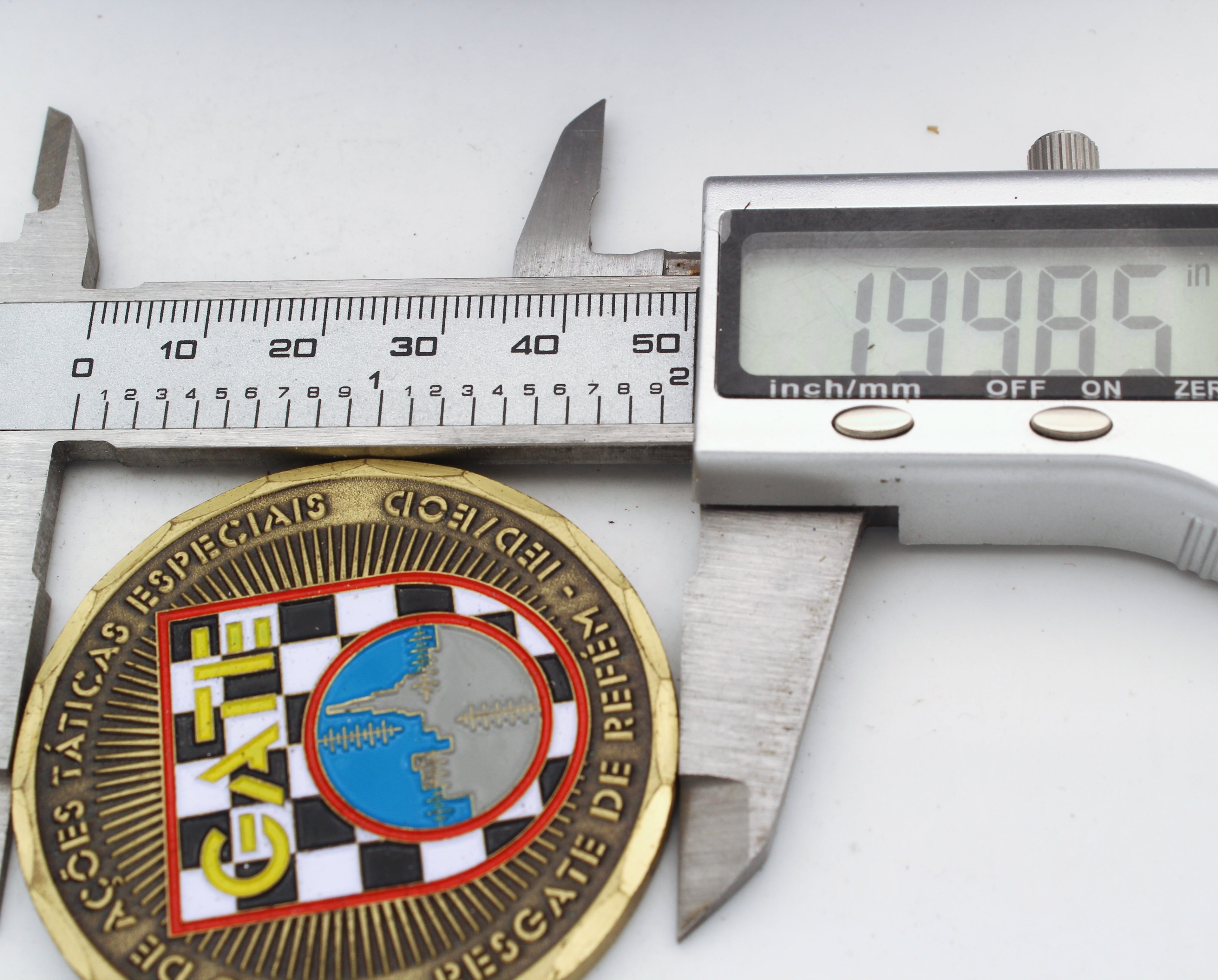Brazil GATE Contra Terror Tactical Special Actions Challenge Coin 2" - Pre-Owned