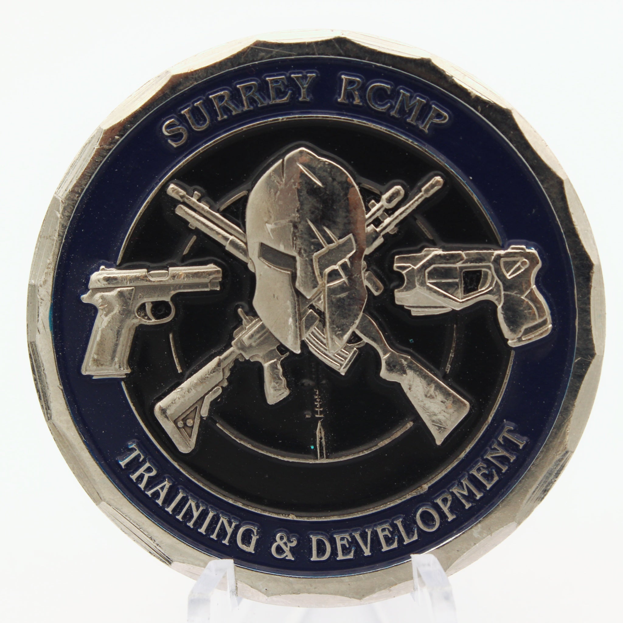 Royal Canadian Mounted Police Surrey RCMP Training & Development Challenge Coin 1.75" Copper - Pre-Owned