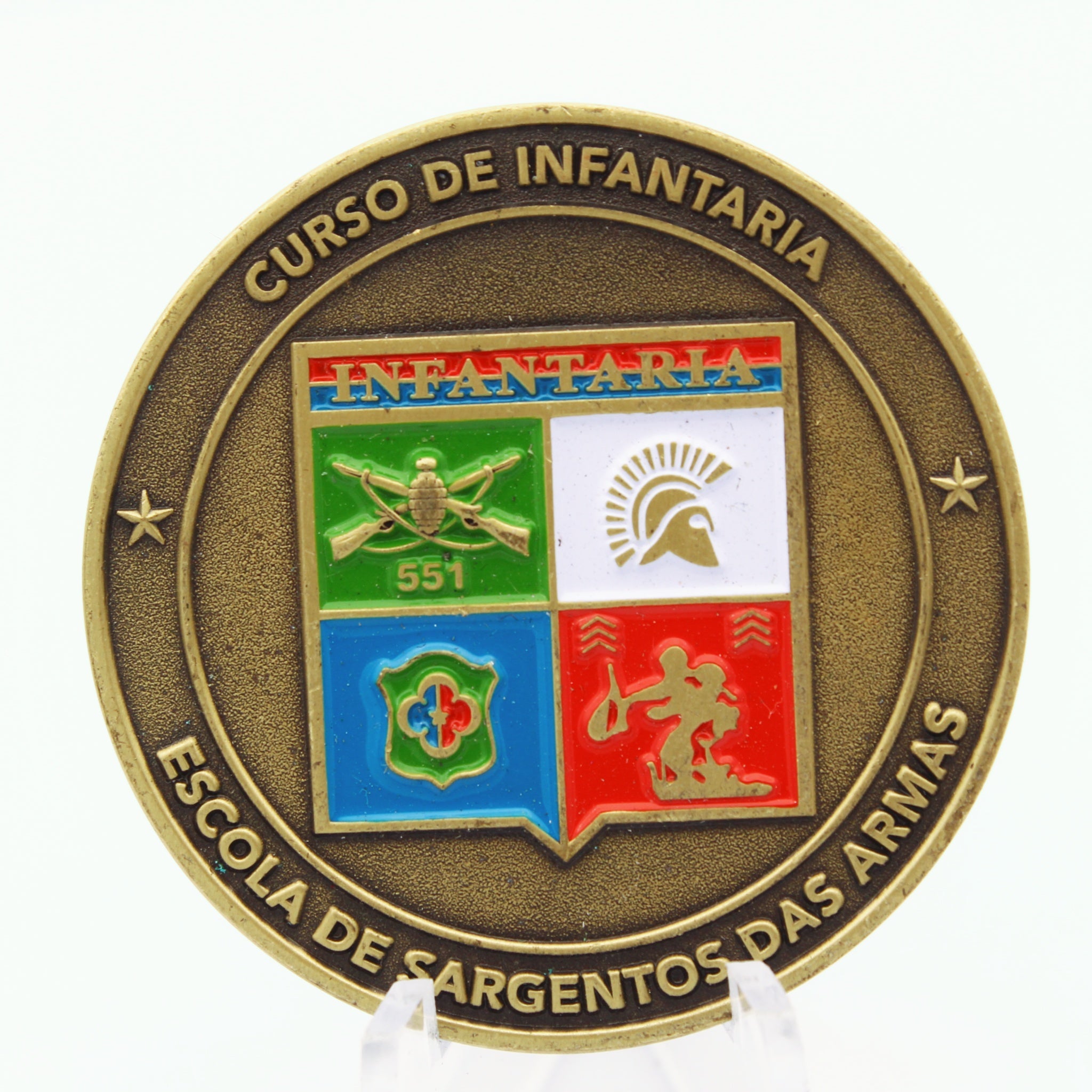 Brazil Army Infantry Course Challenge Coin – ESA Escola de Sargentos das Armas 1.75" Copper - Pre-Owned