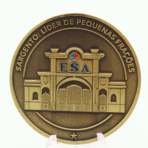 Brazil Army Infantry Course Challenge Coin – ESA Escola de Sargentos das Armas 1.75" Copper - Pre-Owned