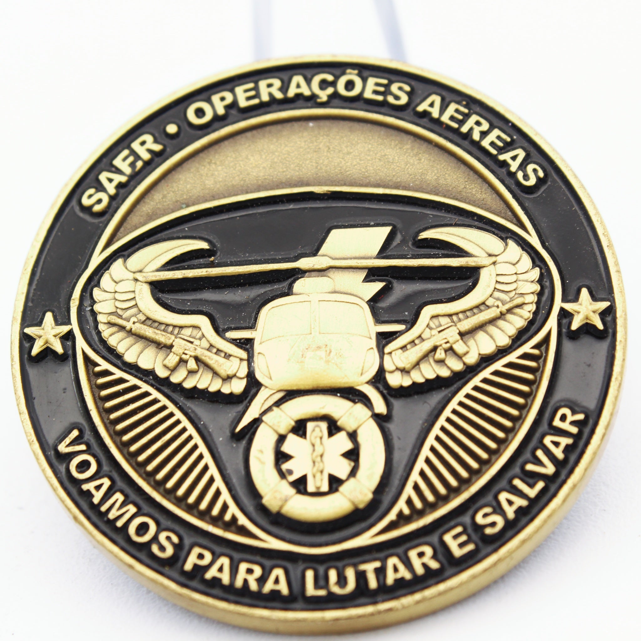 Polícia Civil RJ CORE Air Operations Challenge Coin – Serviço Aeropolicial (Operações Aéreas) 1.65" Copper - Pre-Owned