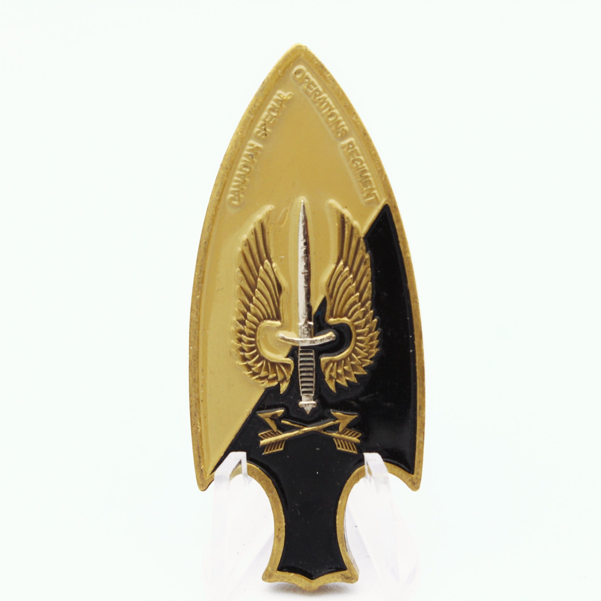 Canadian Special Operations Regiment Copper Arrowhead Tactical Challenge Coin -Winged Dagger & Maple Leaf – Operations Regiment - Pre-Owned