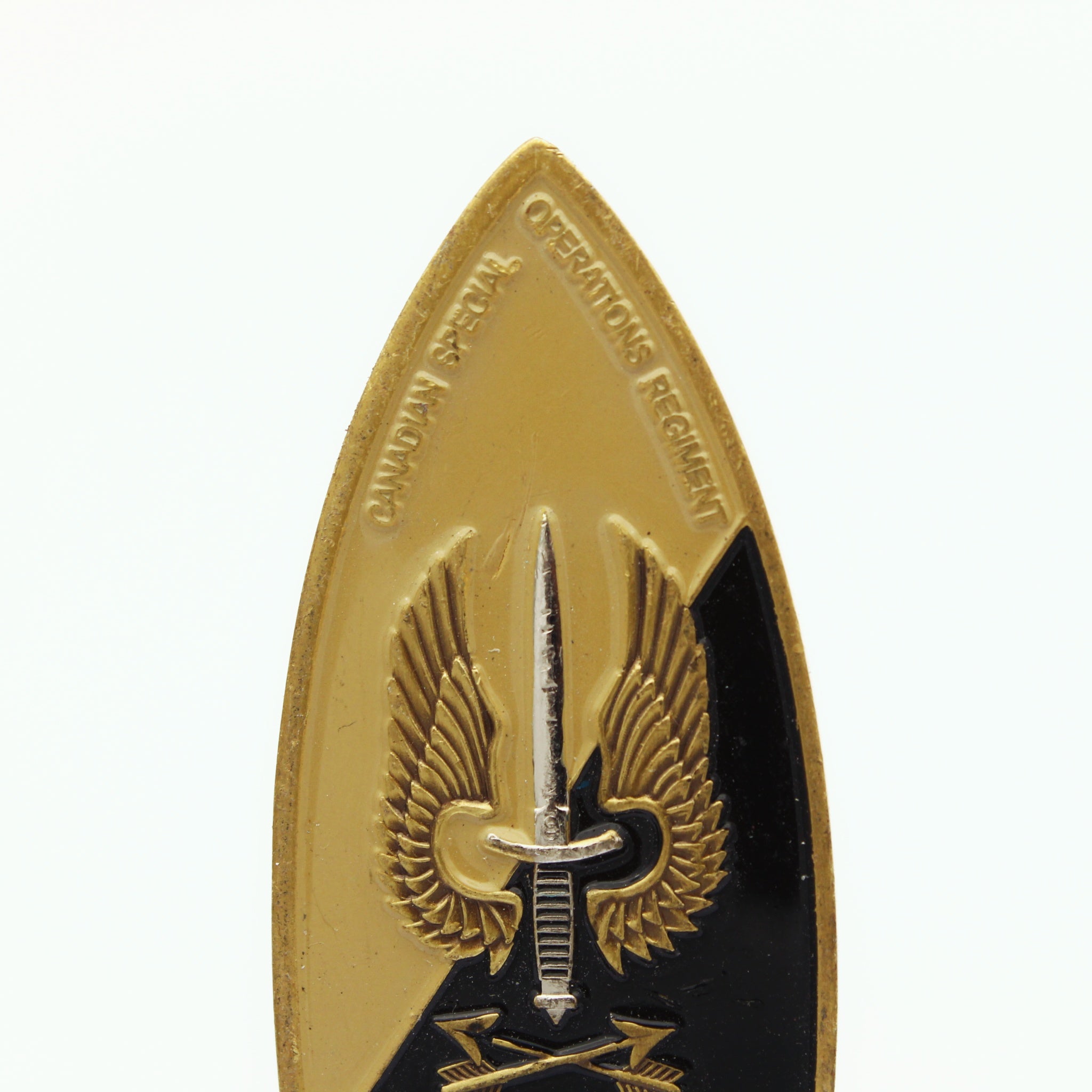 Canadian Special Operations Regiment Copper Arrowhead Tactical Challenge Coin -Winged Dagger & Maple Leaf – Operations Regiment - Pre-Owned