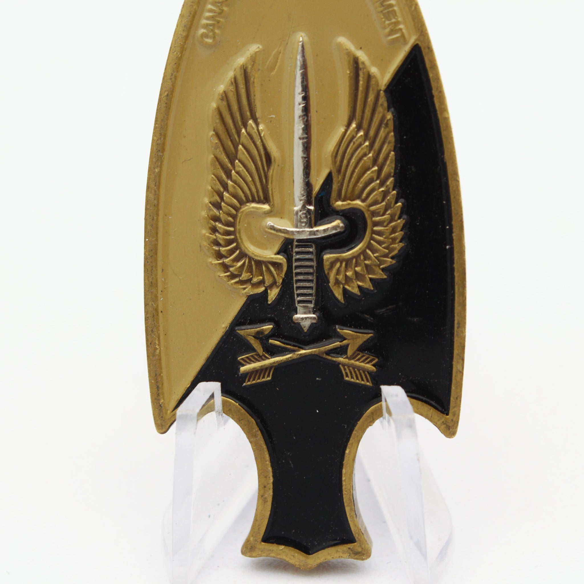 Canadian Special Operations Regiment Copper Arrowhead Tactical Challenge Coin -Winged Dagger & Maple Leaf – Operations Regiment - Pre-Owned