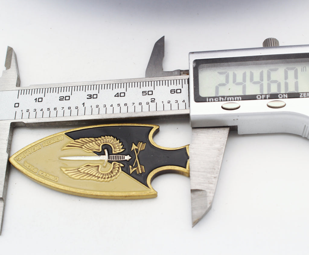 Canadian Special Operations Regiment Copper Arrowhead Tactical Challenge Coin -Winged Dagger & Maple Leaf – Operations Regiment - Pre-Owned