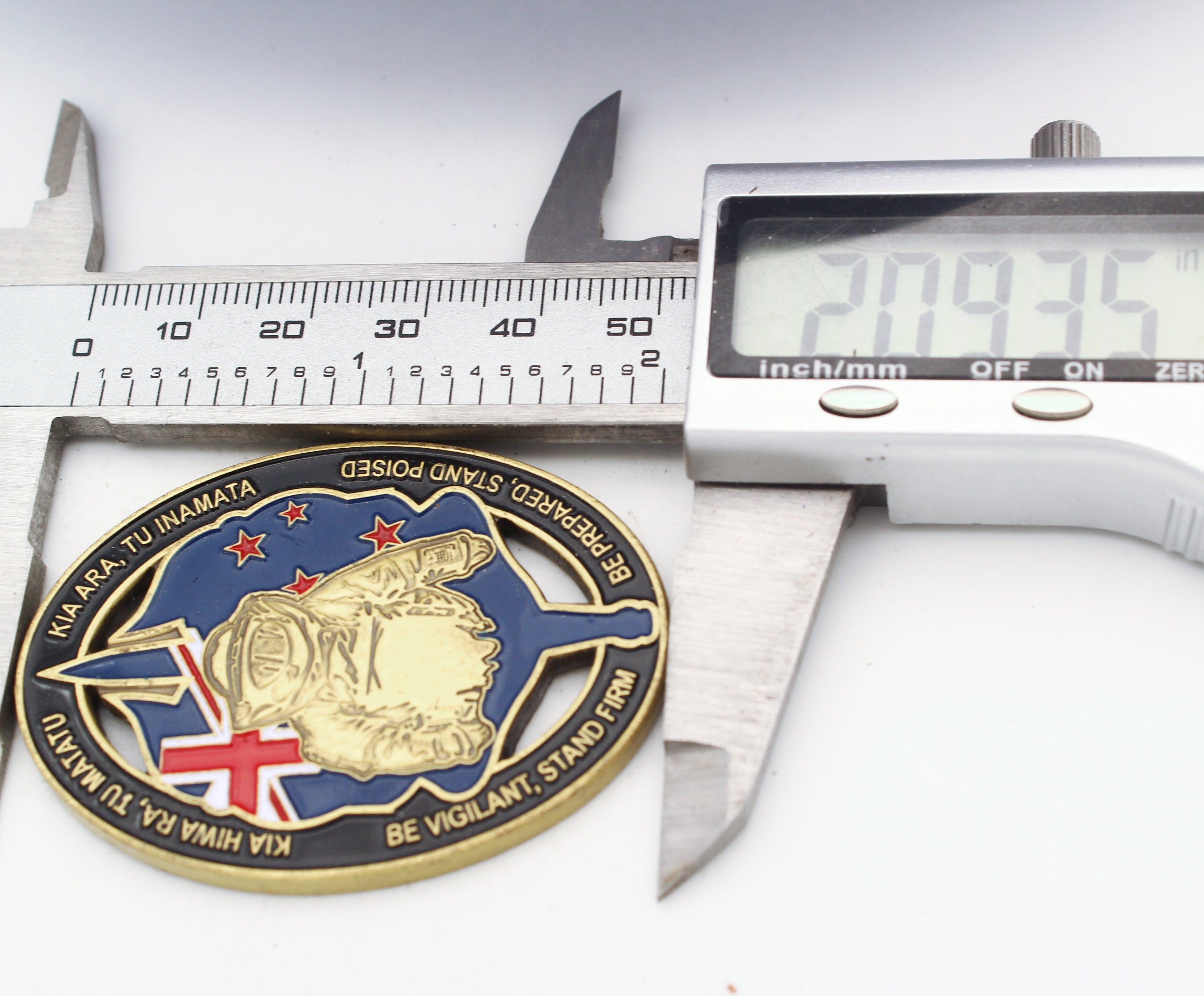 1 NZSAS Regt EOD Challenge Coin 2 Inch – "Into Harm's Way" | New Zealand Special Air Service - Pre-Owned