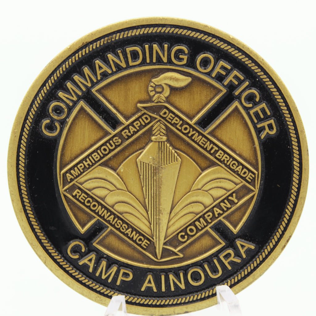Japan Amphibious Rapid Deployment Brigade Reconnaissance Company Challenge Coin – Camp Ainoura Sasebo, 1.75” Copper Pre-owned