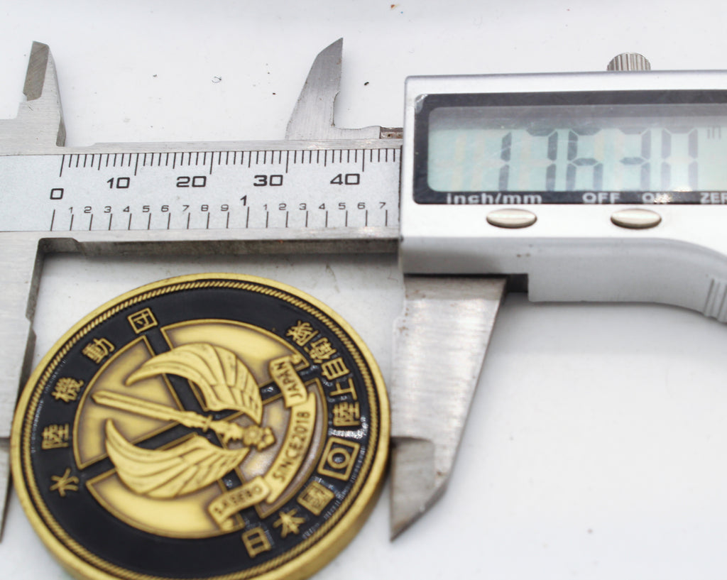 Japan Amphibious Rapid Deployment Brigade Reconnaissance Company Challenge Coin – Camp Ainoura Sasebo, 1.75” Copper Pre-owned