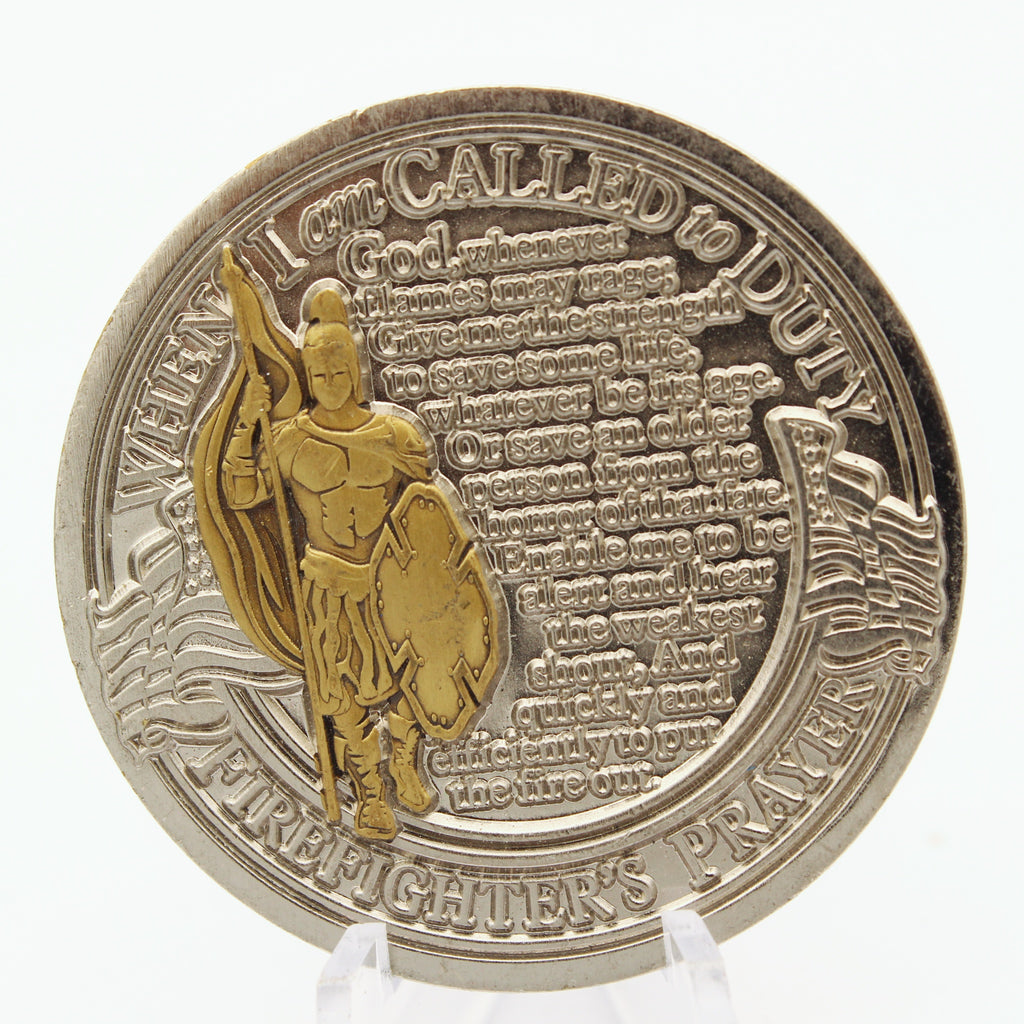 Utah Fire Prevention Challenge Coin 1.75″ – Firefighters Prayer Tribute - Pre-Owned