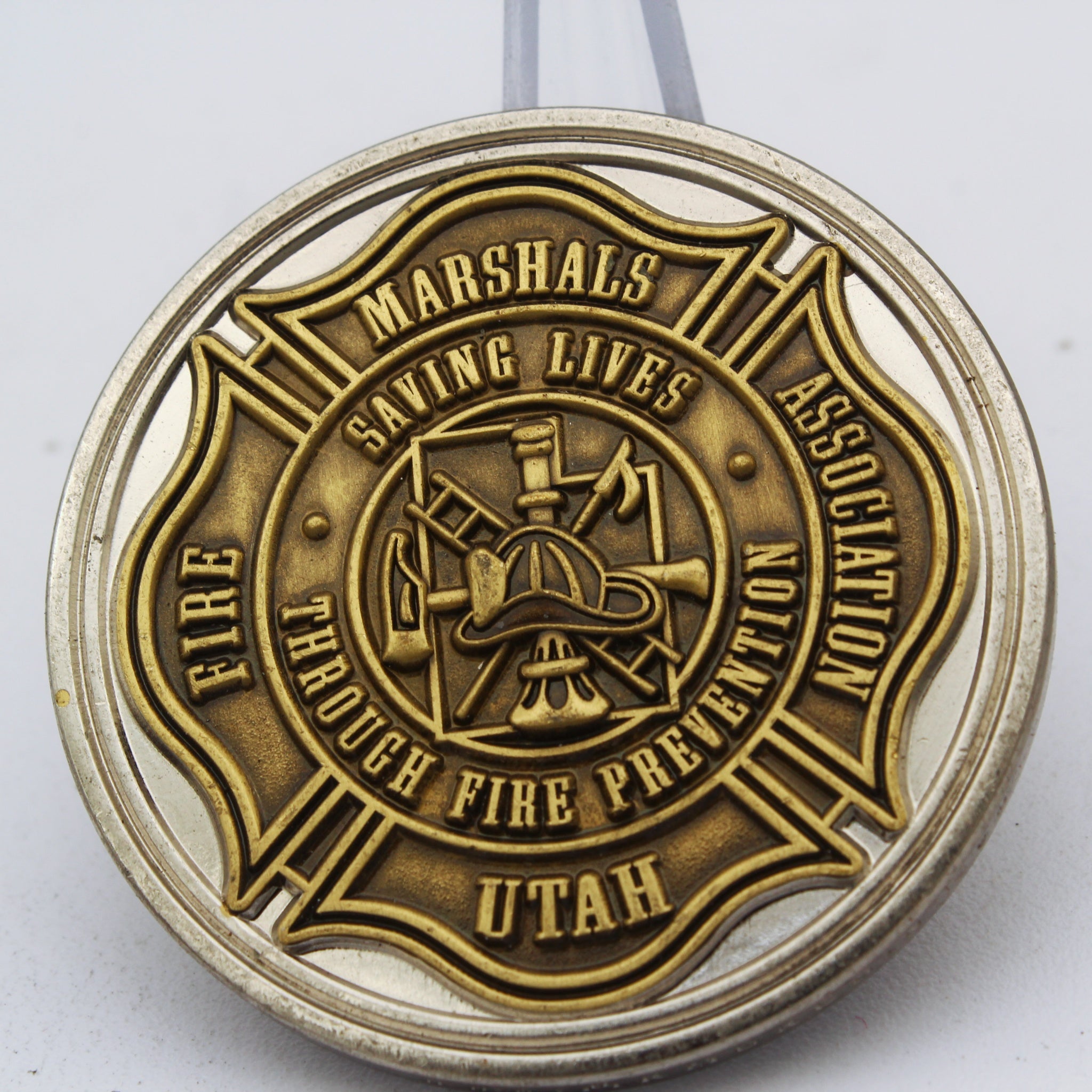 Utah Fire Prevention Challenge Coin 1.75″ – Firefighters Prayer Tribute - Pre-Owned