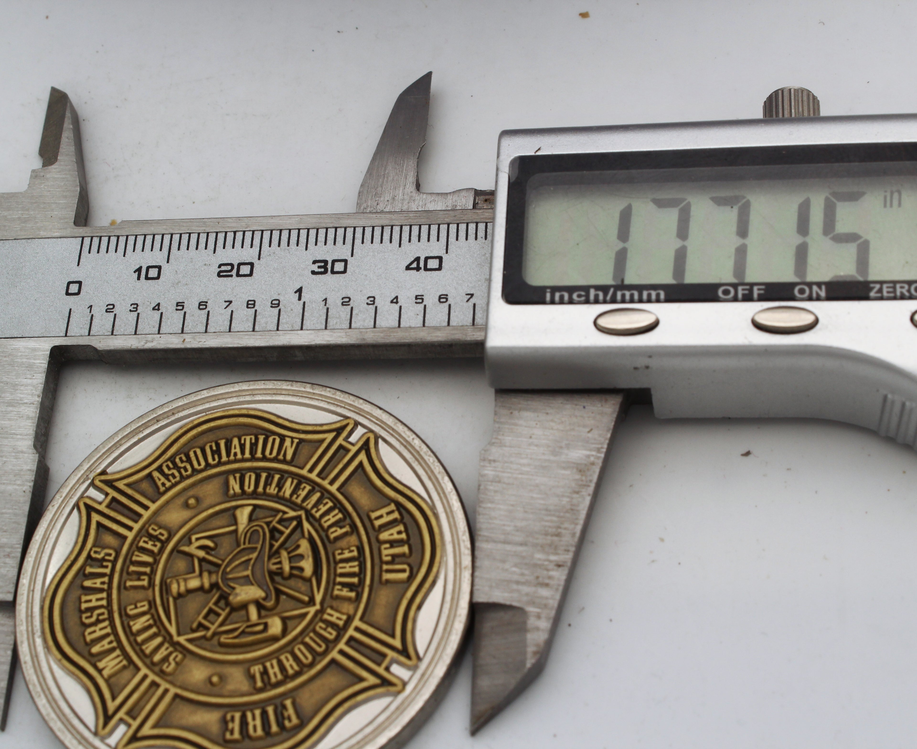 Utah Fire Prevention Challenge Coin 1.75″ – Firefighters Prayer Tribute - Pre-Owned