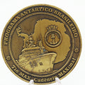 Brazilian Navy Antarctic Program Challenge Coin – NPo Almirante Maximiano, 2.0” Copper Collectible Pre-owned