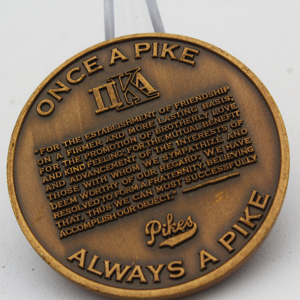 Pi Kappa Alpha ΠΚΑ "Pike" Fraternity Collector Coin 1868 1.75" - Pre-Owned