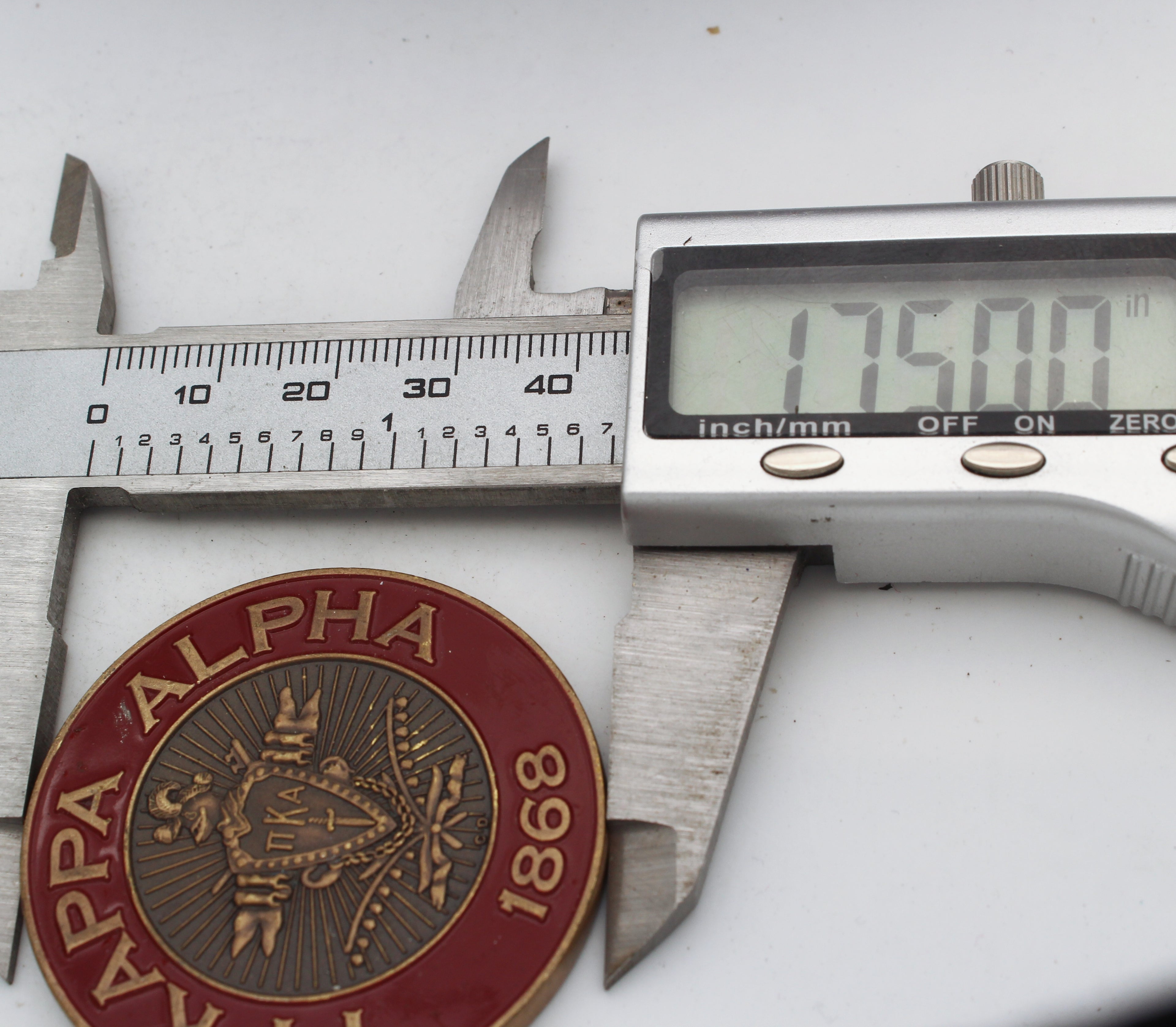 Pi Kappa Alpha ΠΚΑ "Pike" Fraternity Collector Coin 1868 1.75" - Pre-Owned