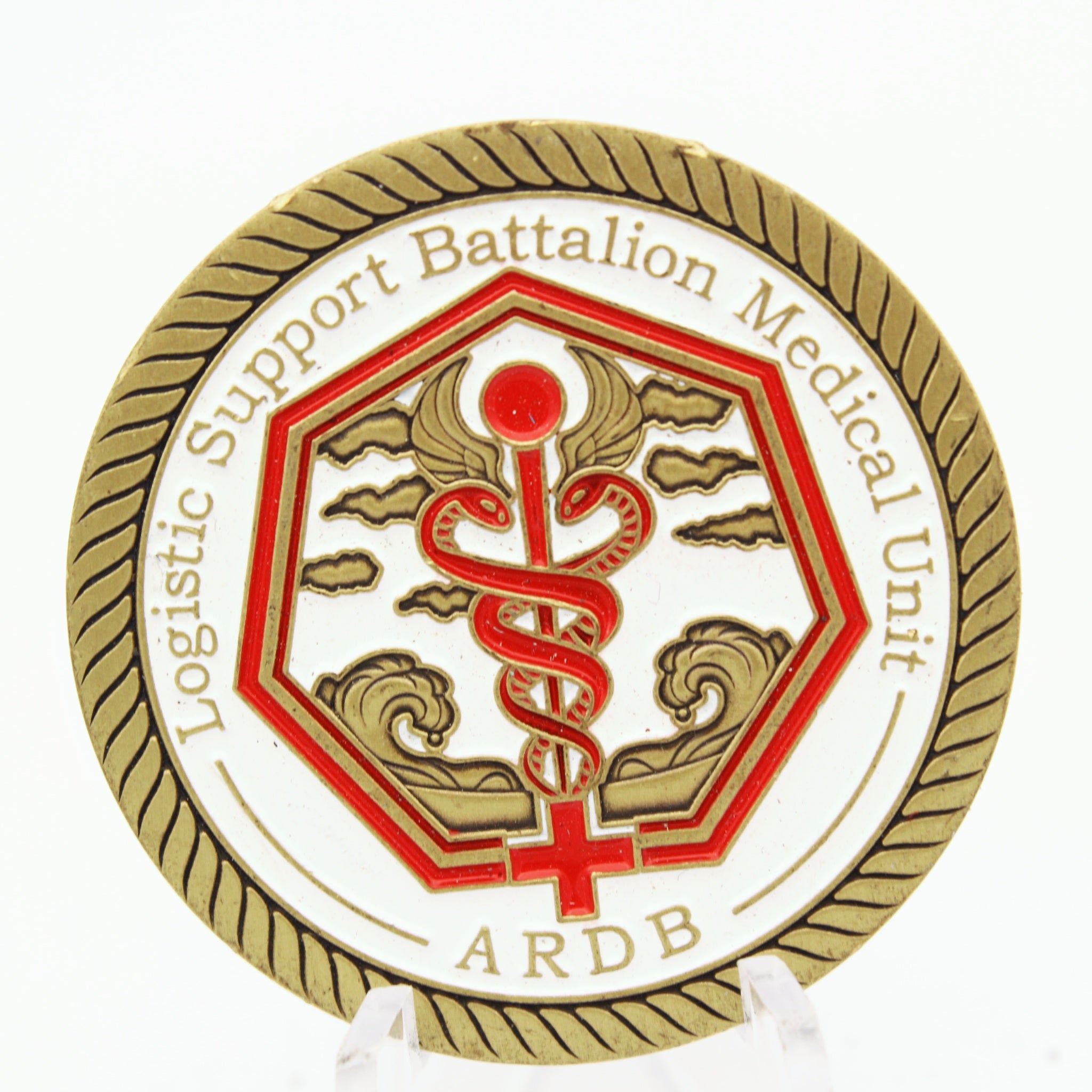 Japan ARDB Logistic Support Battalion Medical Unit Challenge Coin – 1.5” Copper Pre-Owned Collectible
