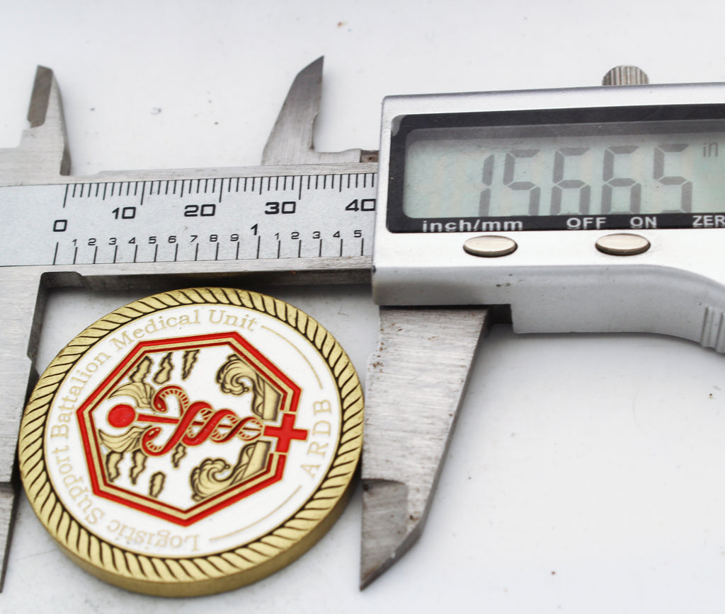 Japan ARDB Logistic Support Battalion Medical Unit Challenge Coin – 1.5” Copper Pre-Owned Collectible