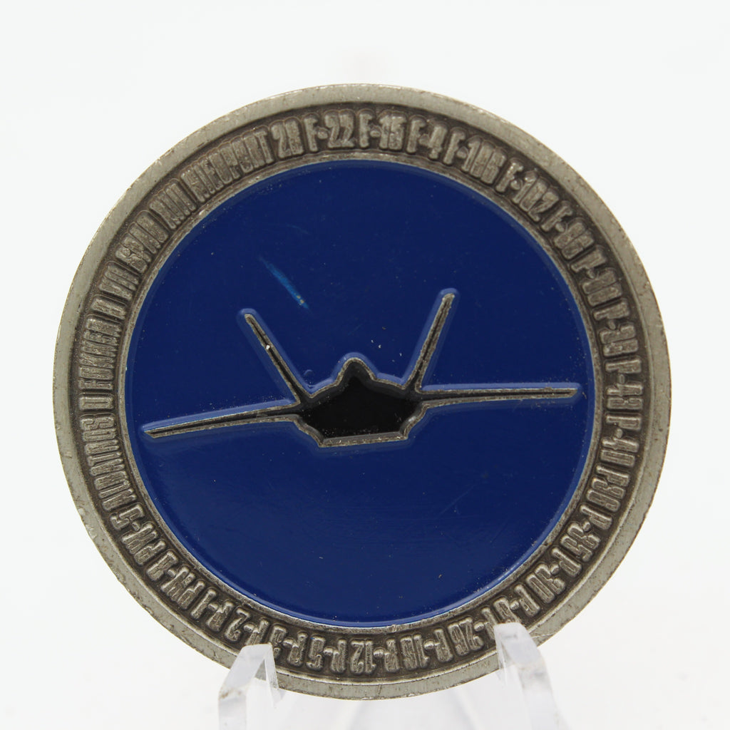 94th Fighter Squadron Hat in the Ring Challenge Coin – USAF Aviation Collectible, 1.5” Copper Pre-owned