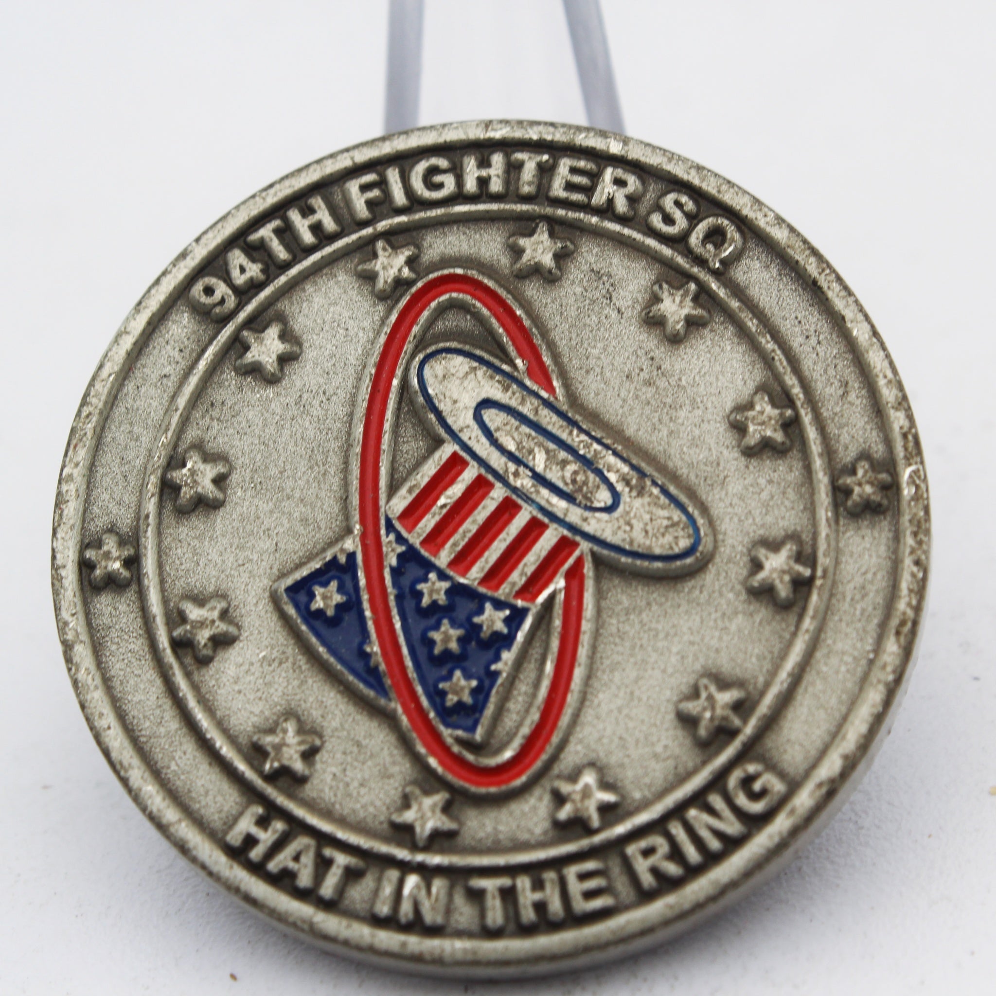 94th Fighter Squadron Hat in the Ring Challenge Coin – USAF Aviation Collectible, 1.5” Copper Pre-owned