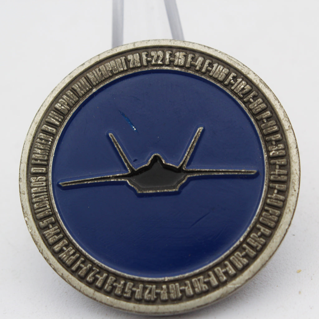 94th Fighter Squadron Hat in the Ring Challenge Coin – USAF Aviation Collectible, 1.5” Copper Pre-owned