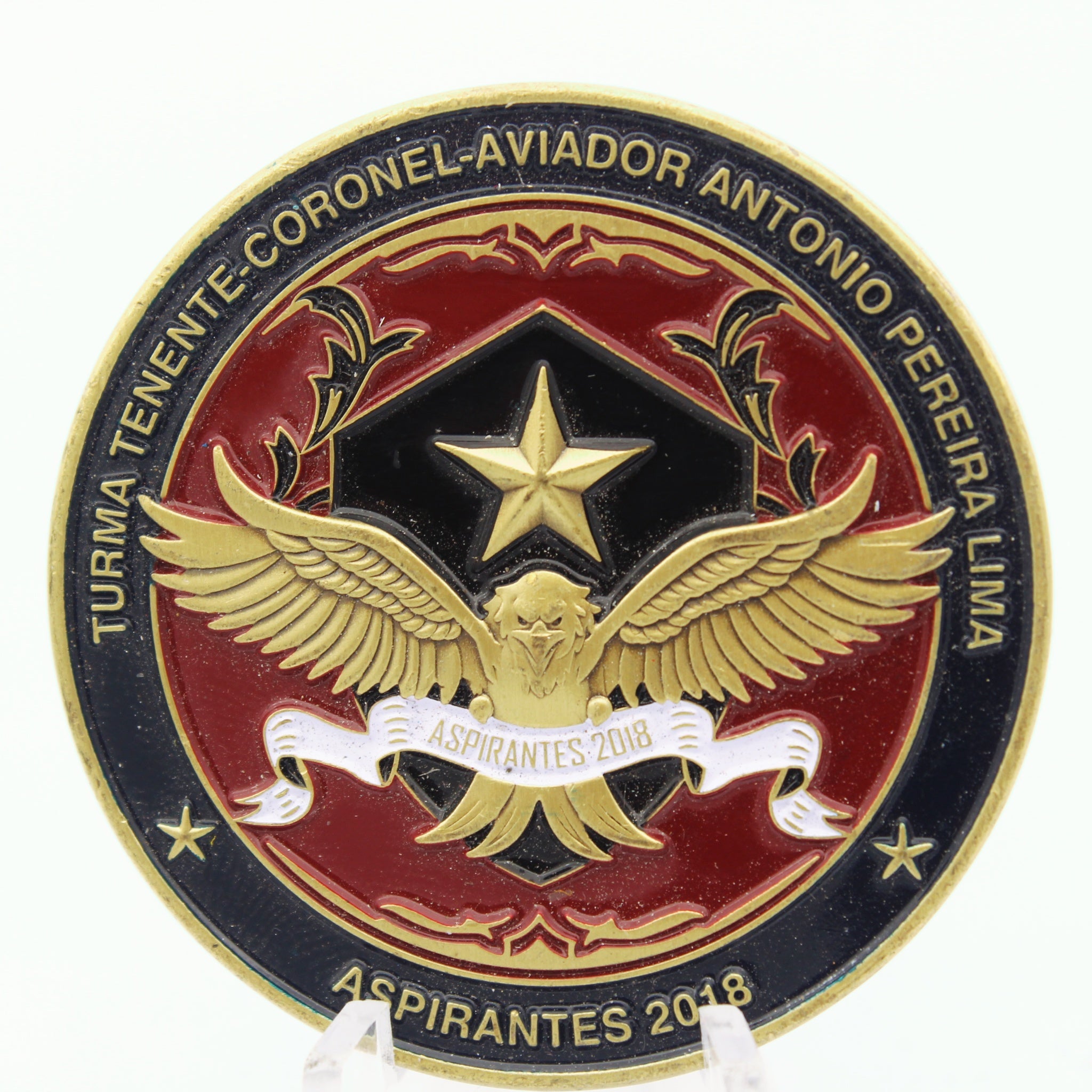 São Paulo Military Police Academy Aspirantes 2018 Challenge Coin – Barro Branco Brazil, 1.75” Copper Pre-owned