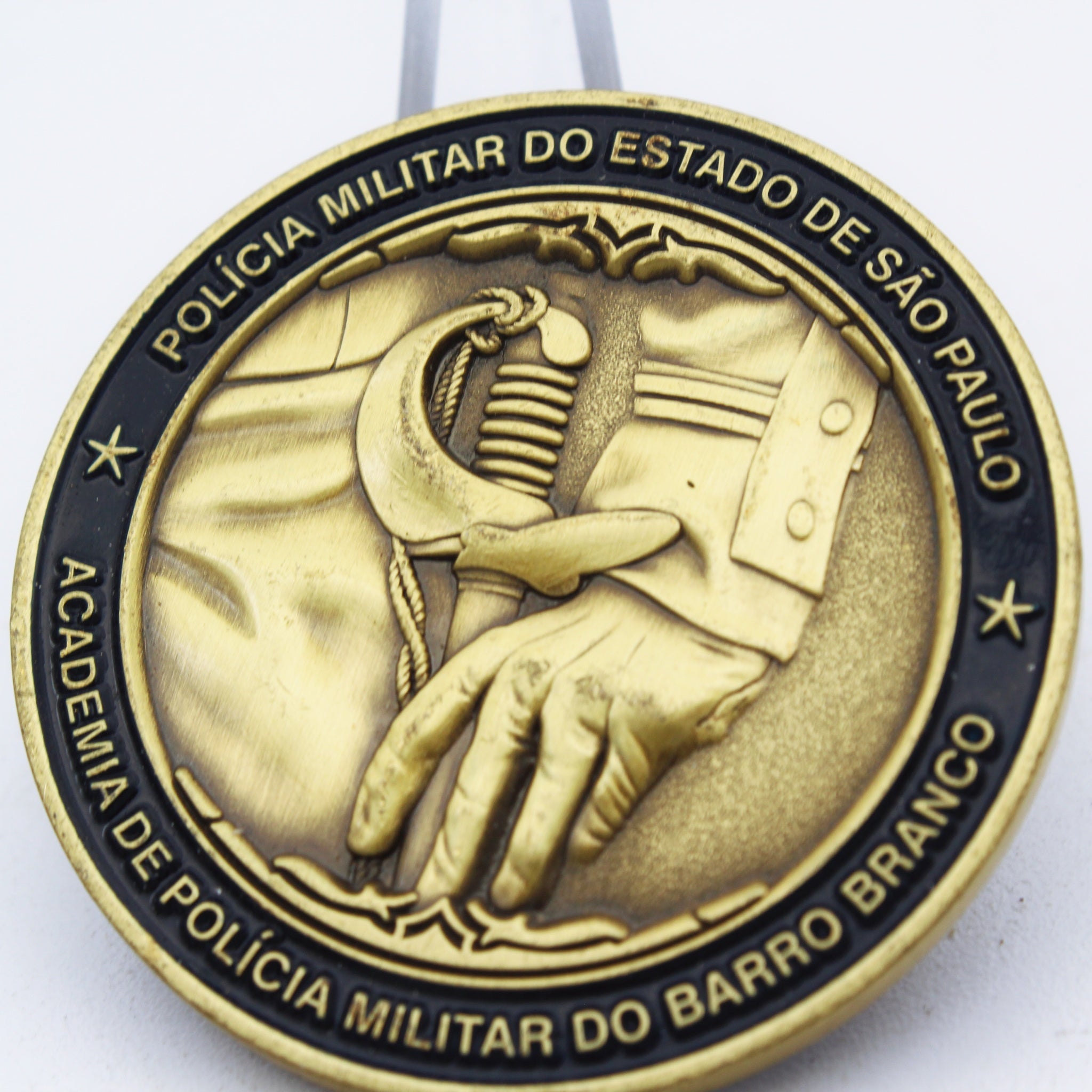 São Paulo Military Police Academy Aspirantes 2018 Challenge Coin – Barro Branco Brazil, 1.75” Copper Pre-owned