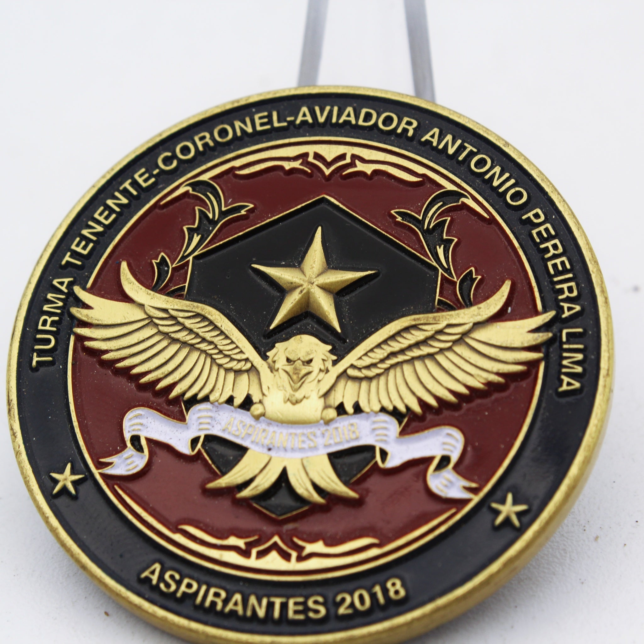 São Paulo Military Police Academy Aspirantes 2018 Challenge Coin – Barro Branco Brazil, 1.75” Copper Pre-owned