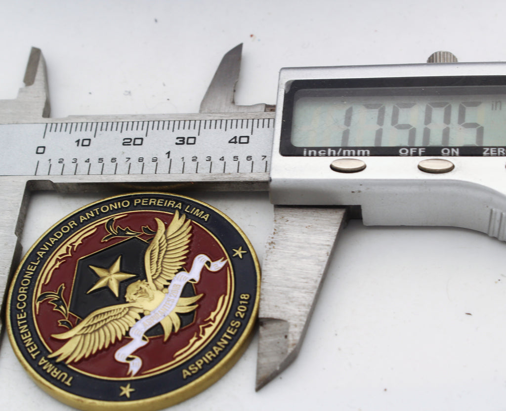 São Paulo Military Police Academy Aspirantes 2018 Challenge Coin – Barro Branco Brazil, 1.75” Copper Pre-owned
