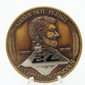 USS Abraham Lincoln CVN-72 Oath of Enlistment Challenge Coin – 1.75” Copper Pre-Owned Navy Collectible