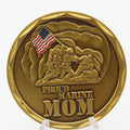 Proud Marine Mom USMC Challenge Coin – Iwo Jima EGA Marine Corps Collectible 1.6” Copper Pre-owned