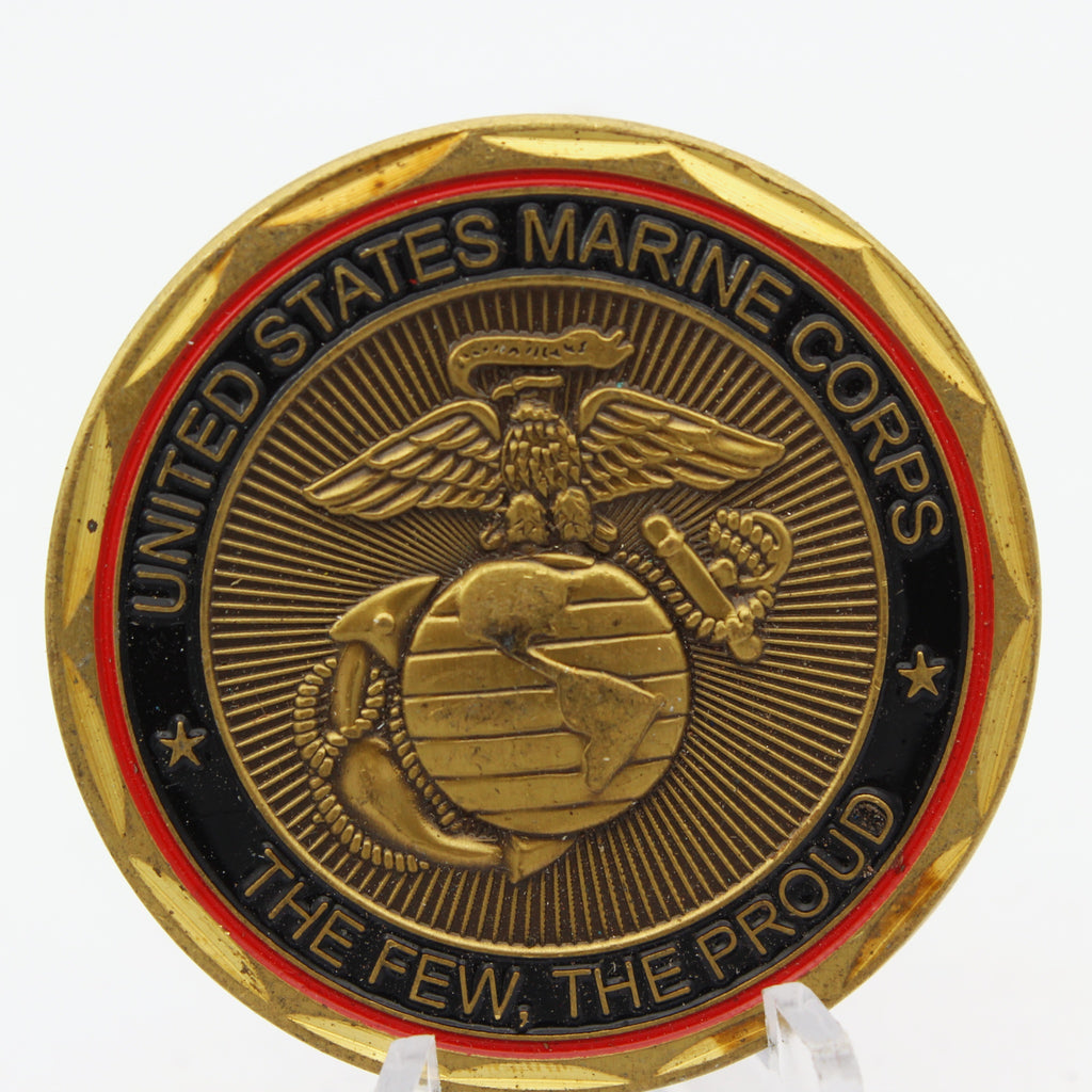Proud Marine Mom USMC Challenge Coin – Iwo Jima EGA Marine Corps Collectible 1.6” Copper Pre-owned
