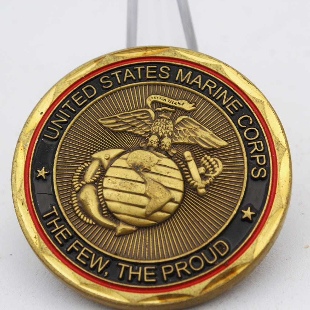 Proud Marine Mom USMC Challenge Coin – Iwo Jima EGA Marine Corps Collectible 1.6” Copper Pre-owned