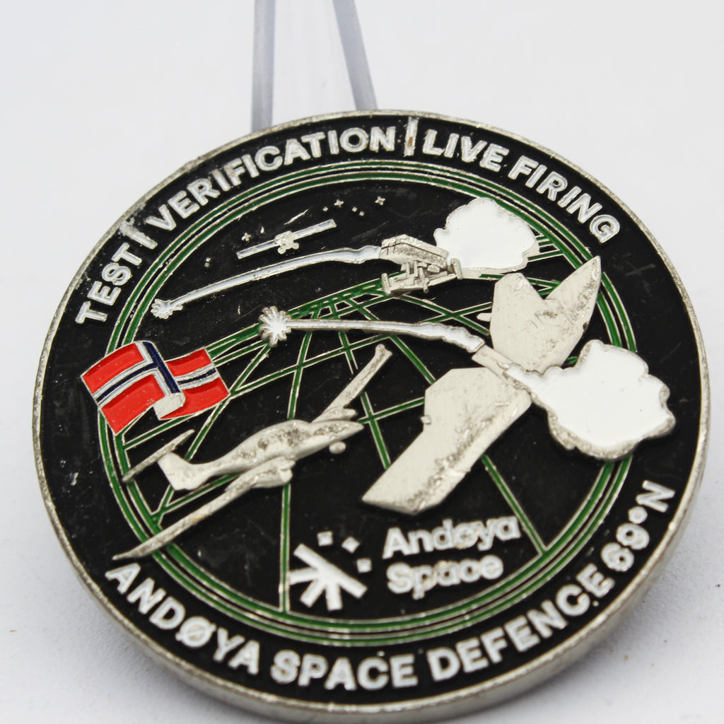 Andøya Space Defence Test Verification Live Firing Challenge Coin – 2.0" Copper Collectible