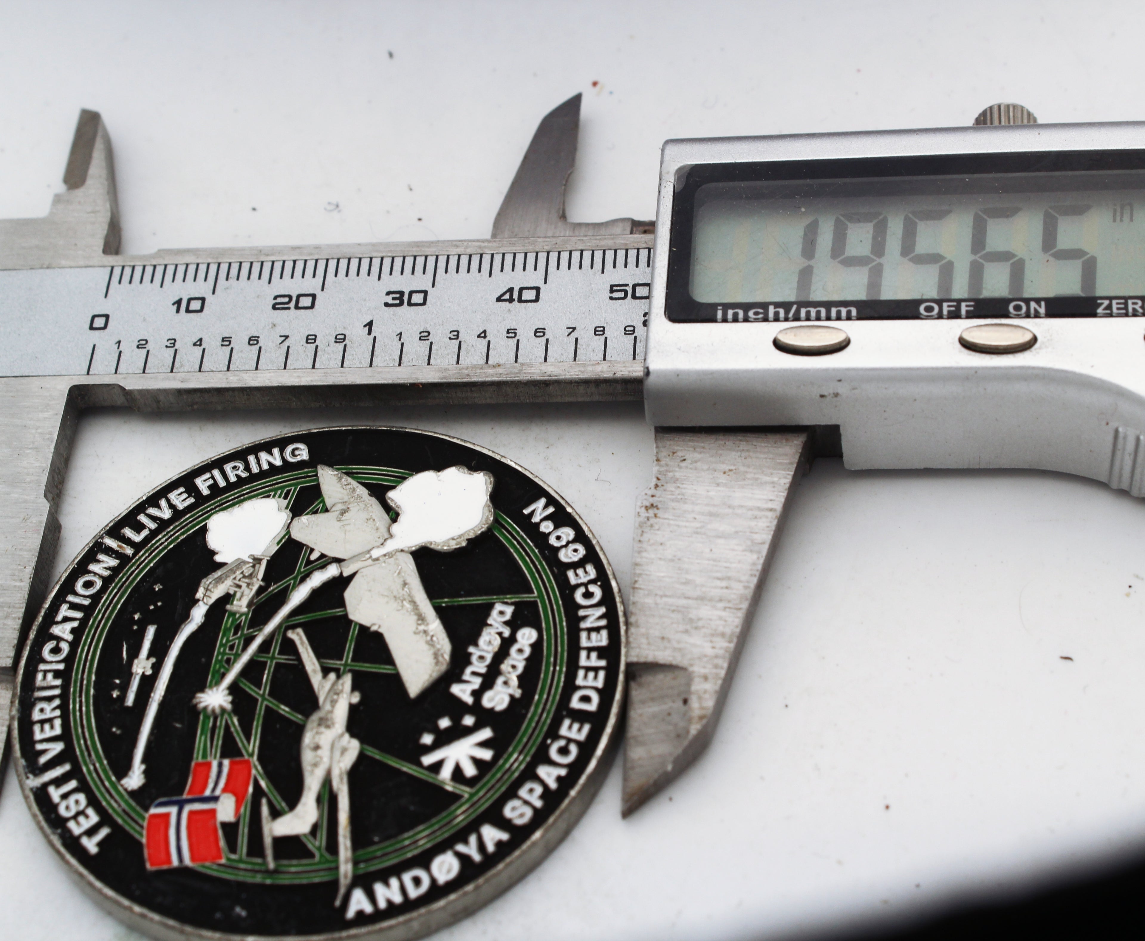 Andøya Space Defence Test Verification Live Firing Challenge Coin – 2.0" Copper Collectible