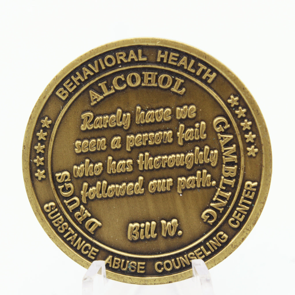 MCCS Okinawa Japan Behavioral Health Challenge Coin – Alcohol Drugs Gambling Support Theme, 1.5” Copper Pre-owned