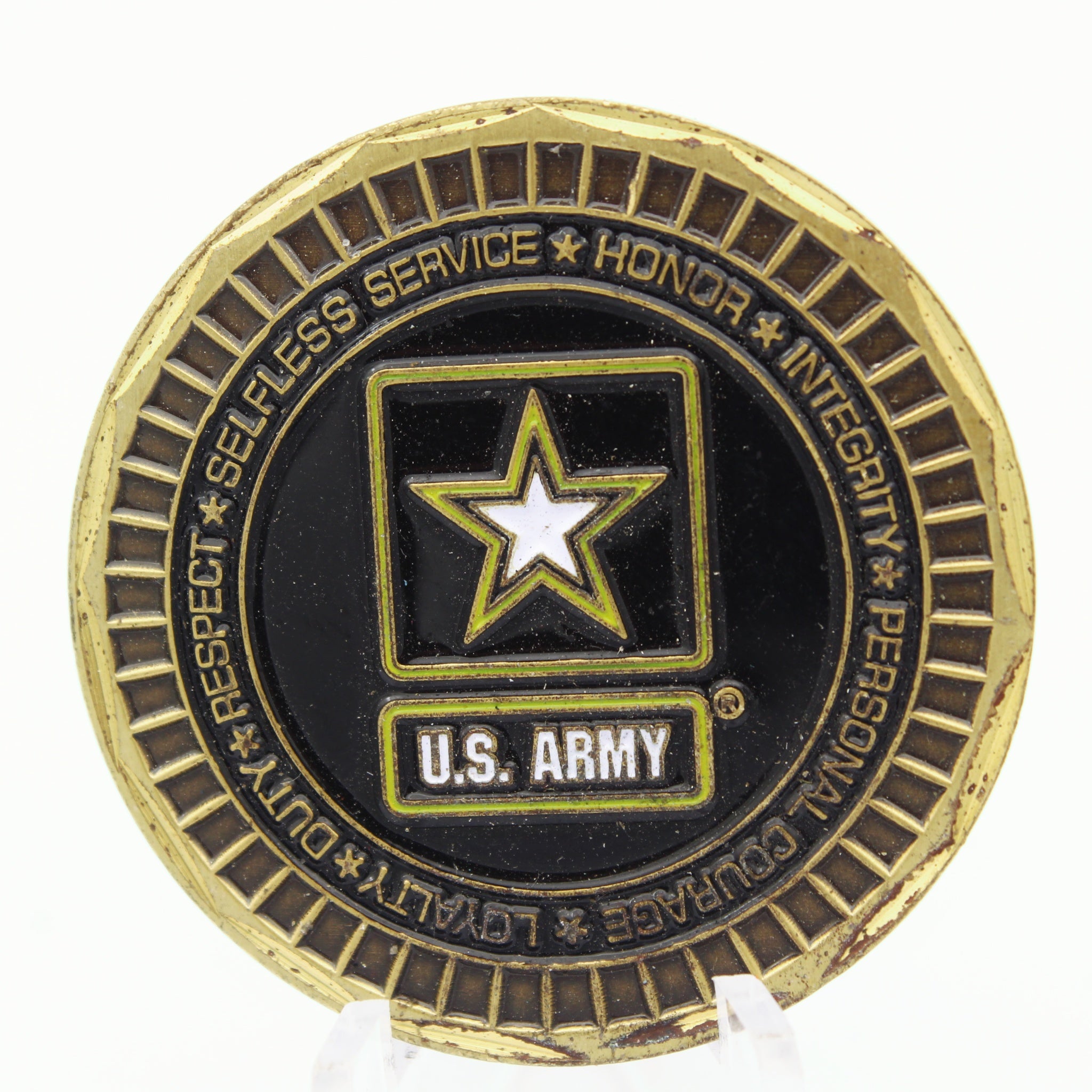 U.S. Army Woman Veteran Challenge Coins – Green Enamel, Soldier Design Pre-Owned