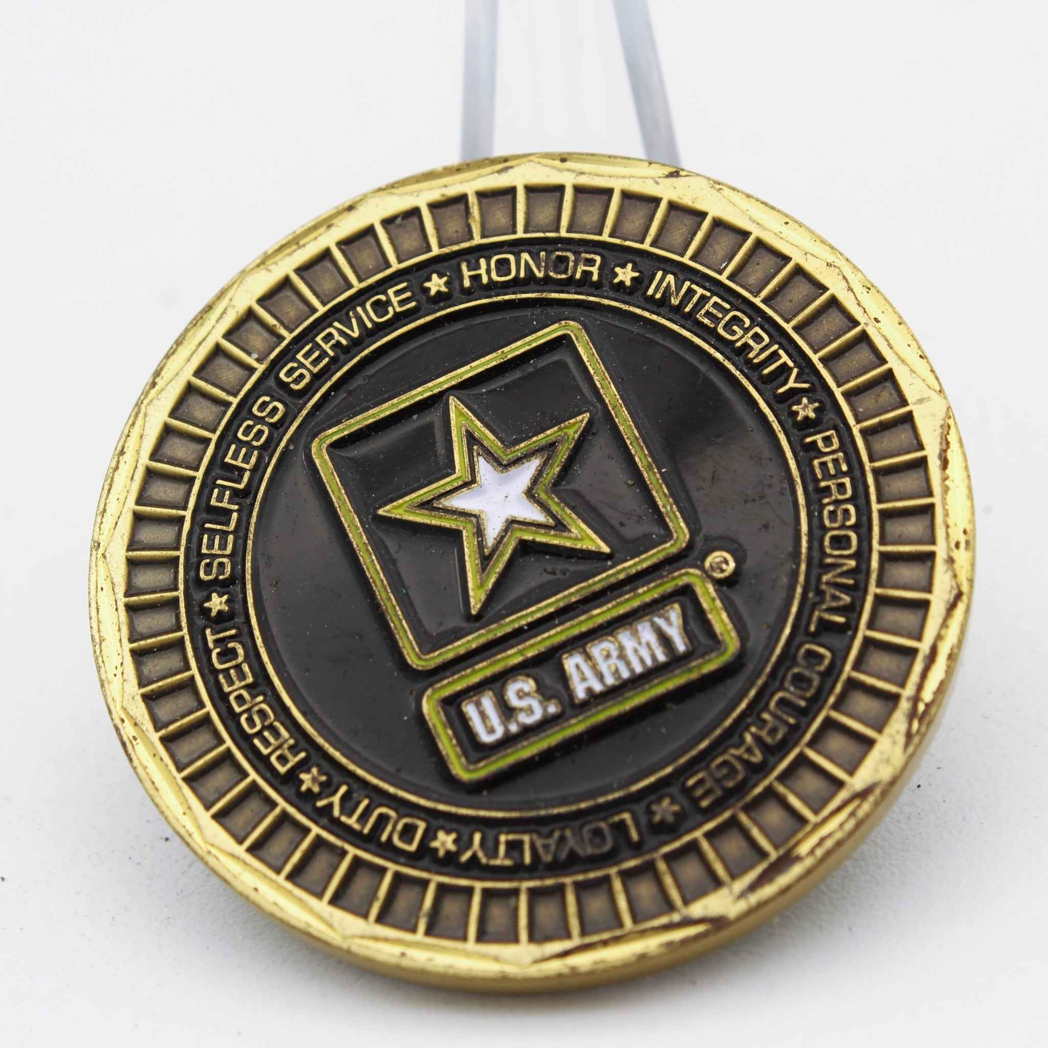 U.S. Army Woman Veteran Challenge Coins – Green Enamel, Soldier Design Pre-Owned