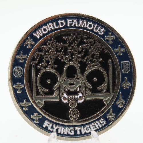 74th Fighter Squadron “Flying Tigers” Challenge Coin 2” Copper – Pre-Owned