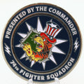 74th Fighter Squadron “Flying Tigers” Challenge Coin 2” Copper – Pre-Owned