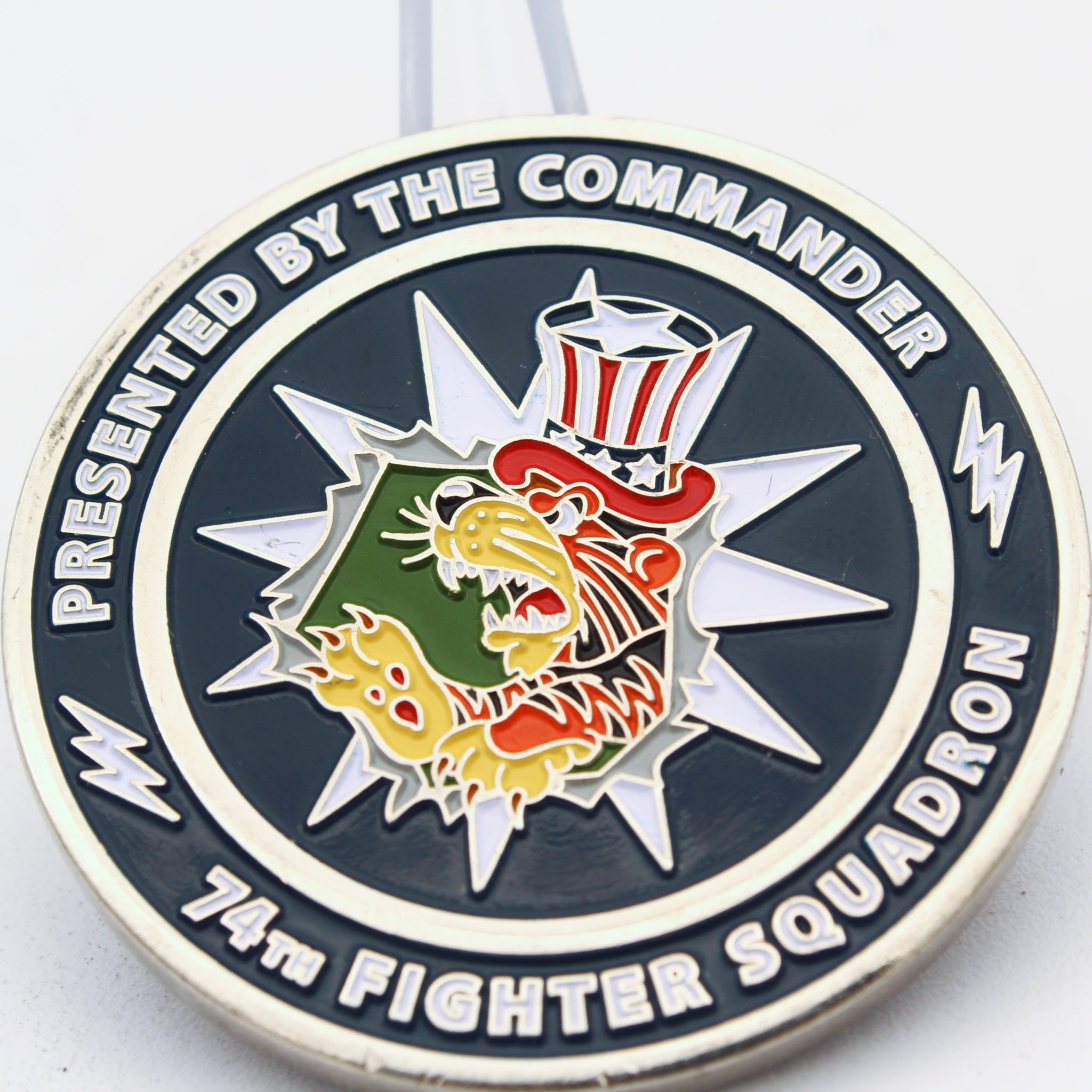 74th Fighter Squadron “Flying Tigers” Challenge Coin 2” Copper – Pre-Owned